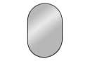 Wandspiegel Schwarz Oval 80x50x3 cm Bild 2