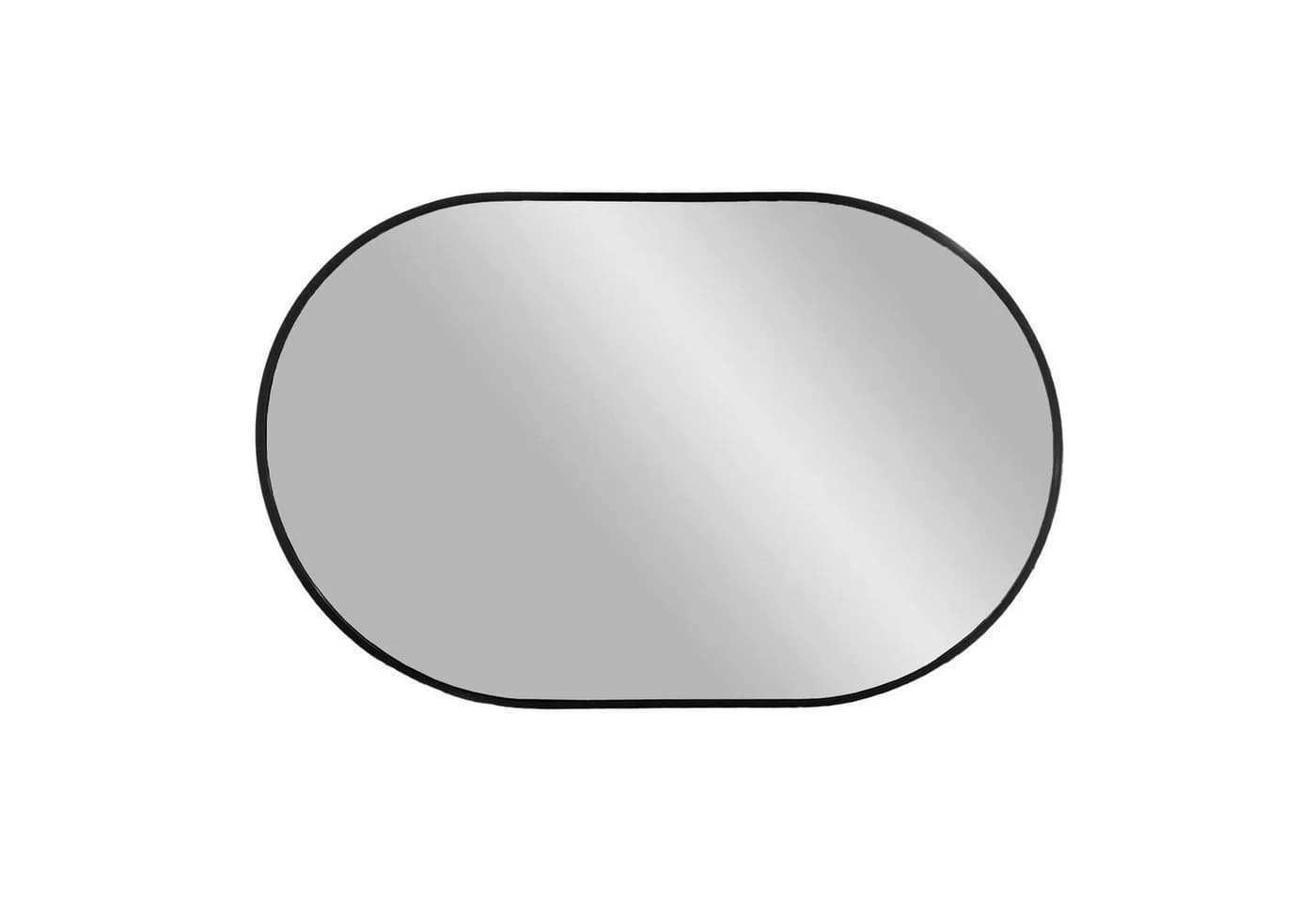 Wandspiegel Schwarz Oval 80x50x3 cm - Bild 3