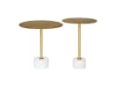 House Nordic Couchtisch Lecco Marmor Messing Ø41cm Bild 4