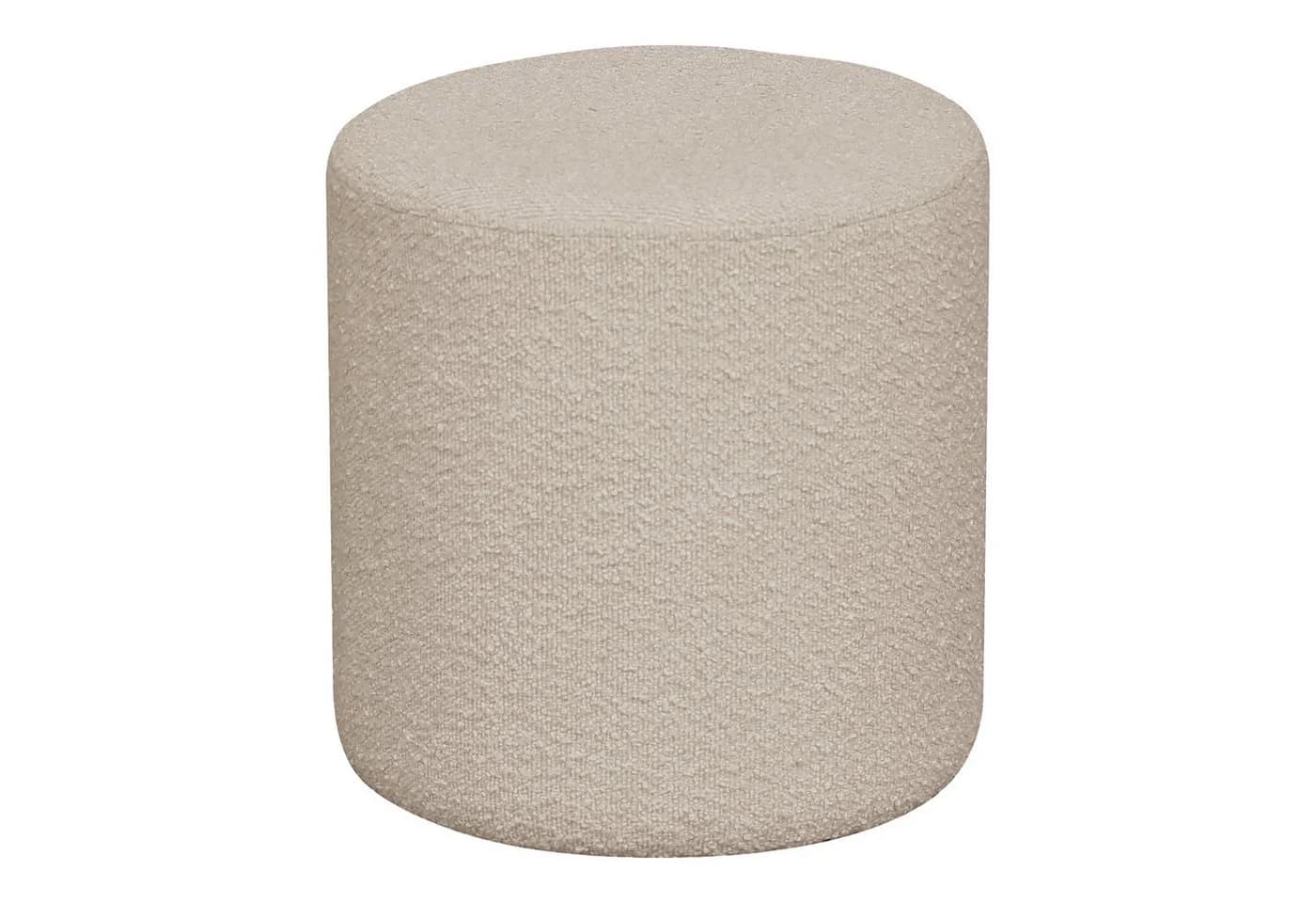 House Nordic Pouf in Beige, Stoff - 34x36x34cm