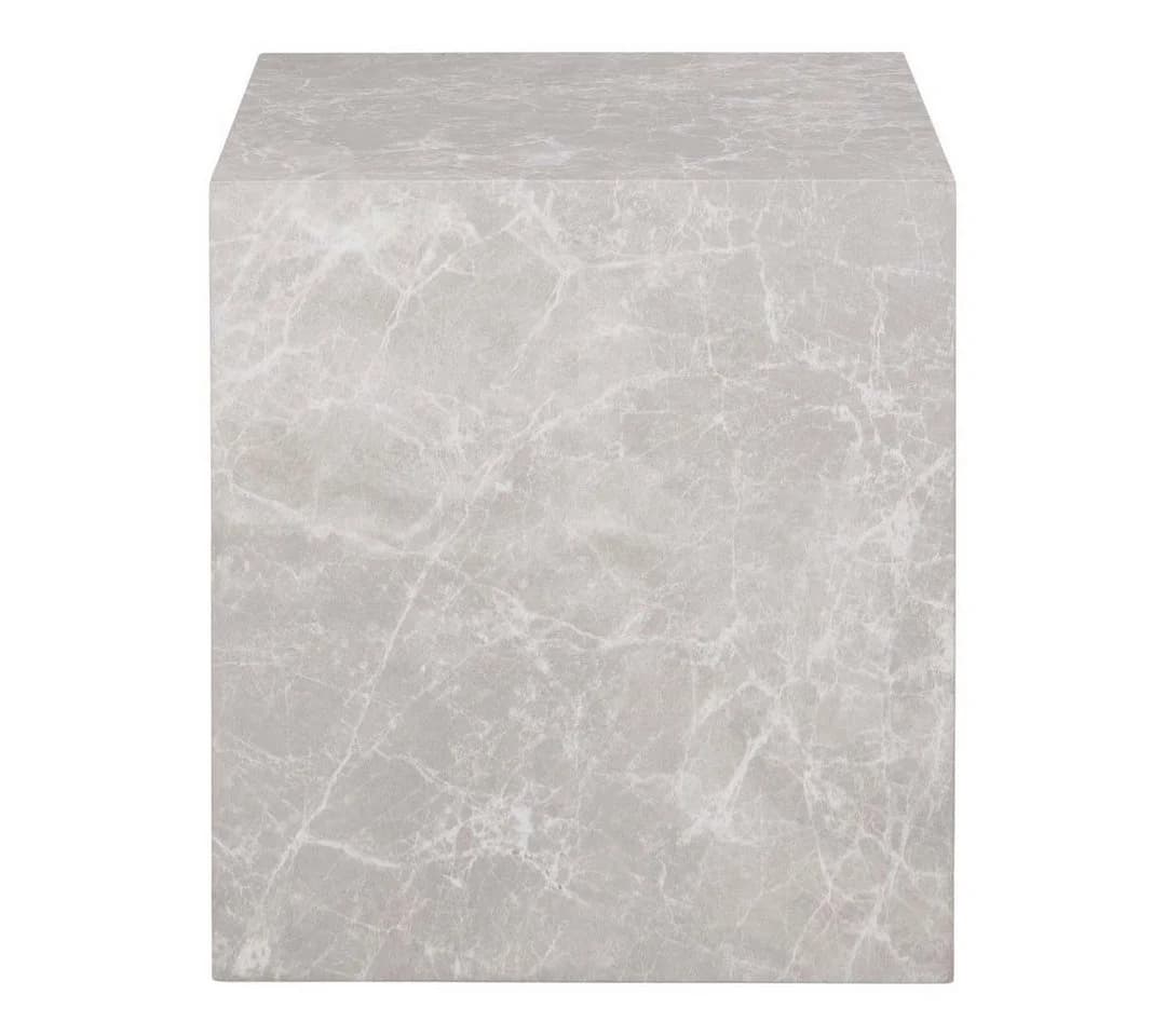 ebuy24 Beistelltisch Prague Greige Marmoroptik Holzwerkstoff