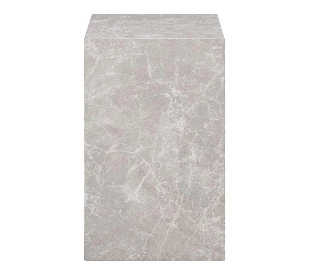 ebuy24 Beistelltisch Ecktisch Marmoroptik Greige