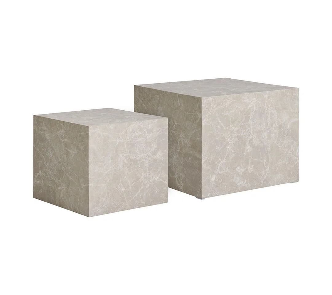 ebuy24 Couchtisch Prague Couchtisch Set 2 Marmor Dekor - Bild 2