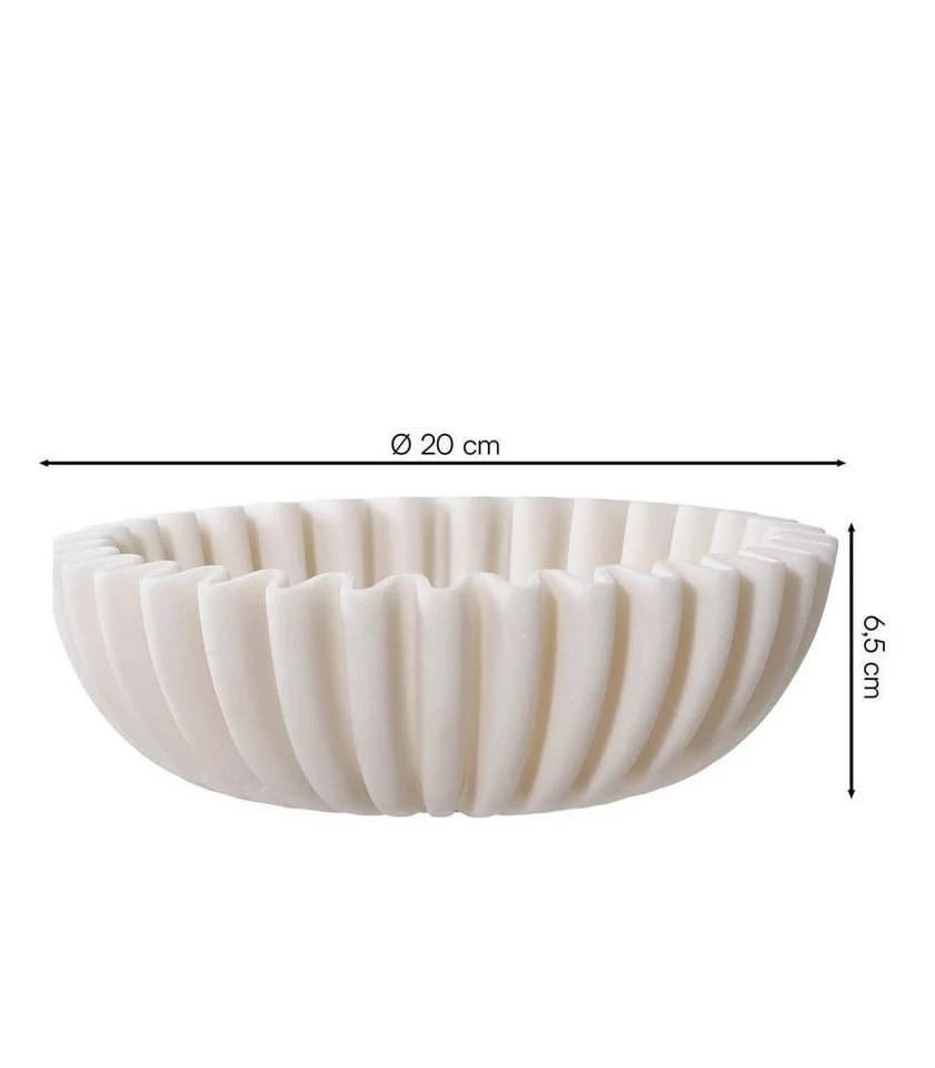 House Nordic Dekoschale BOWLA Beige Polyresin - Bild 3