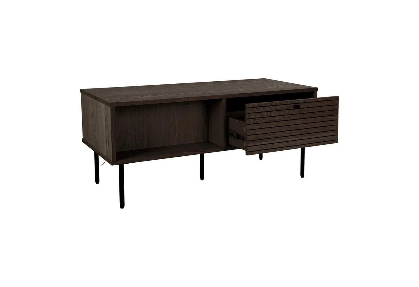 House Nordic Couchtisch Kyoto Dunkelbraun mit Schubladen - Bild 5