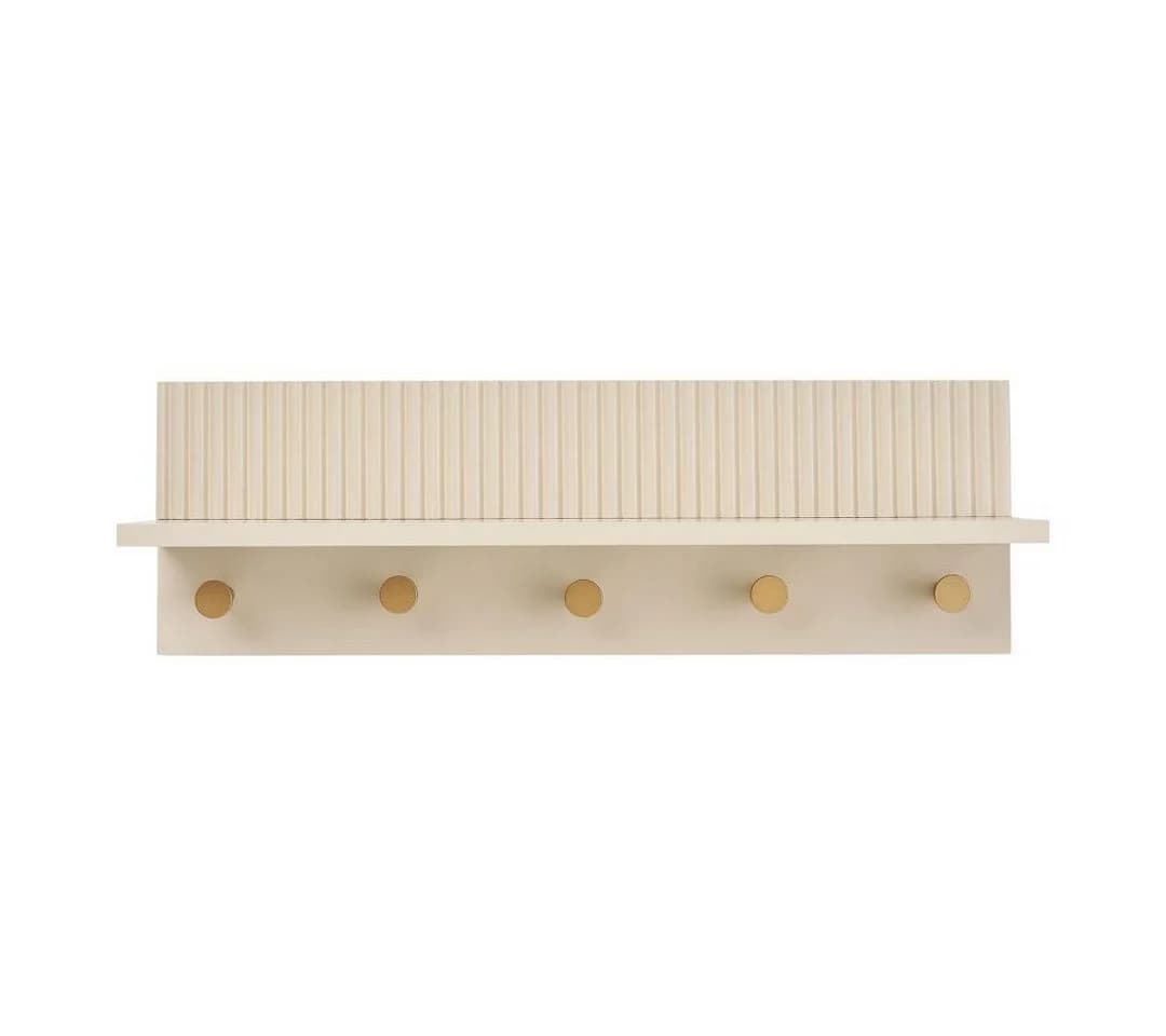 ebuy24 Garderobenhalter Nika Wandgarderobe 5 Haken Beige - Bild 2