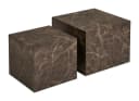 ebuy24 Couchtisch Nuuk Couchtisch Set mit 2 Marmor Dekor braun Bild 2
