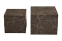 ebuy24 Couchtisch Nuuk Couchtisch Set mit 2 Marmor Dekor braun Bild 5