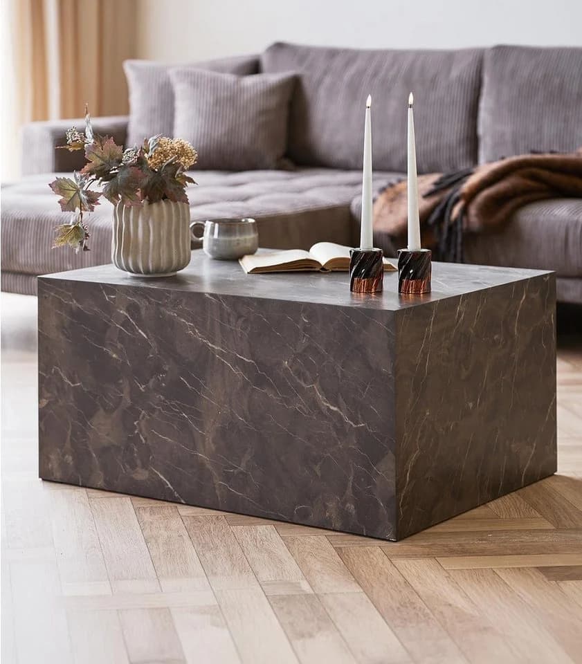 ebuy24 Couchtisch Nuuk Marmor Dekor Braun