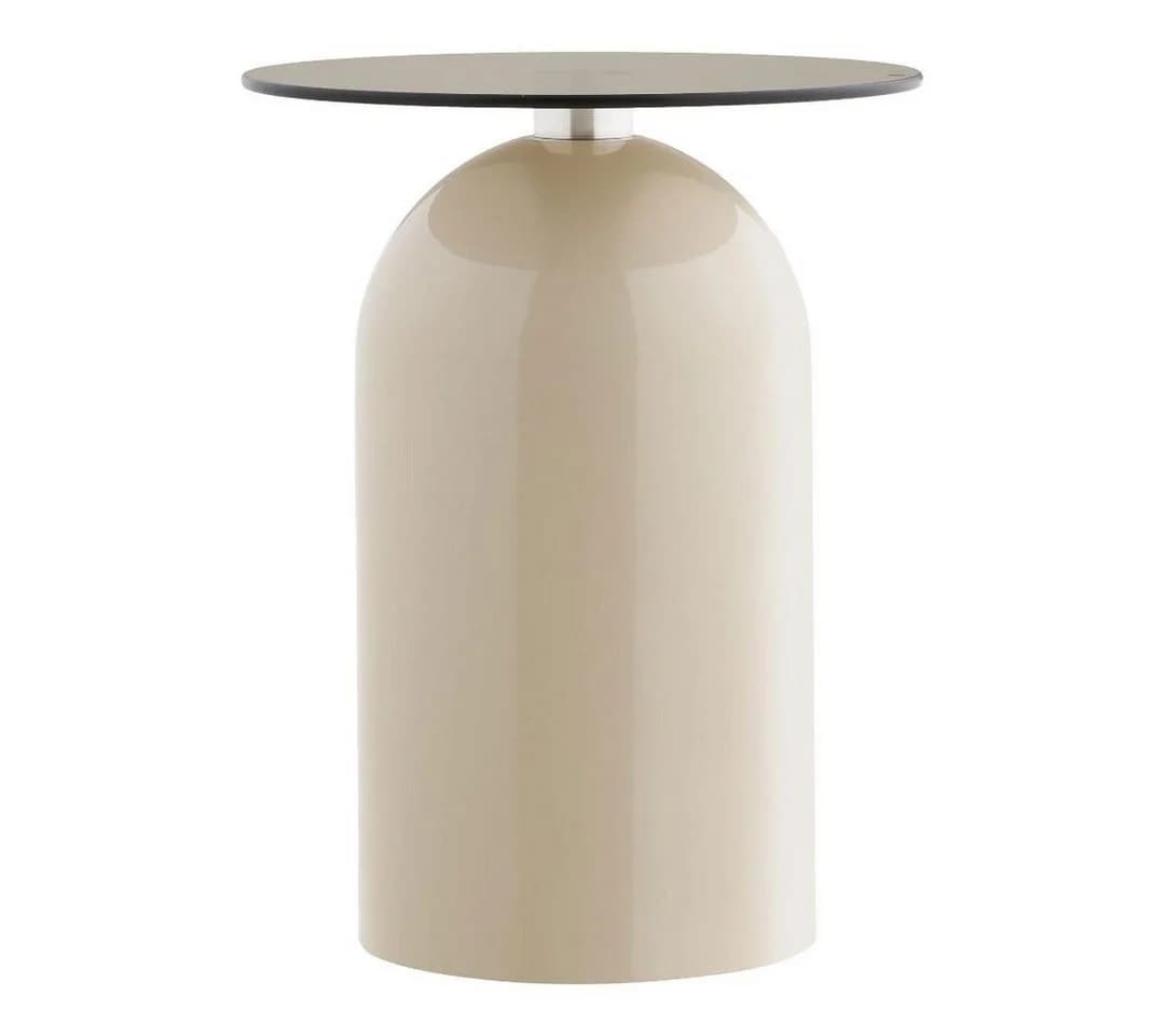 ebuy24 Couchtisch Solveig Eckbord Beige Grau Ø40cm
