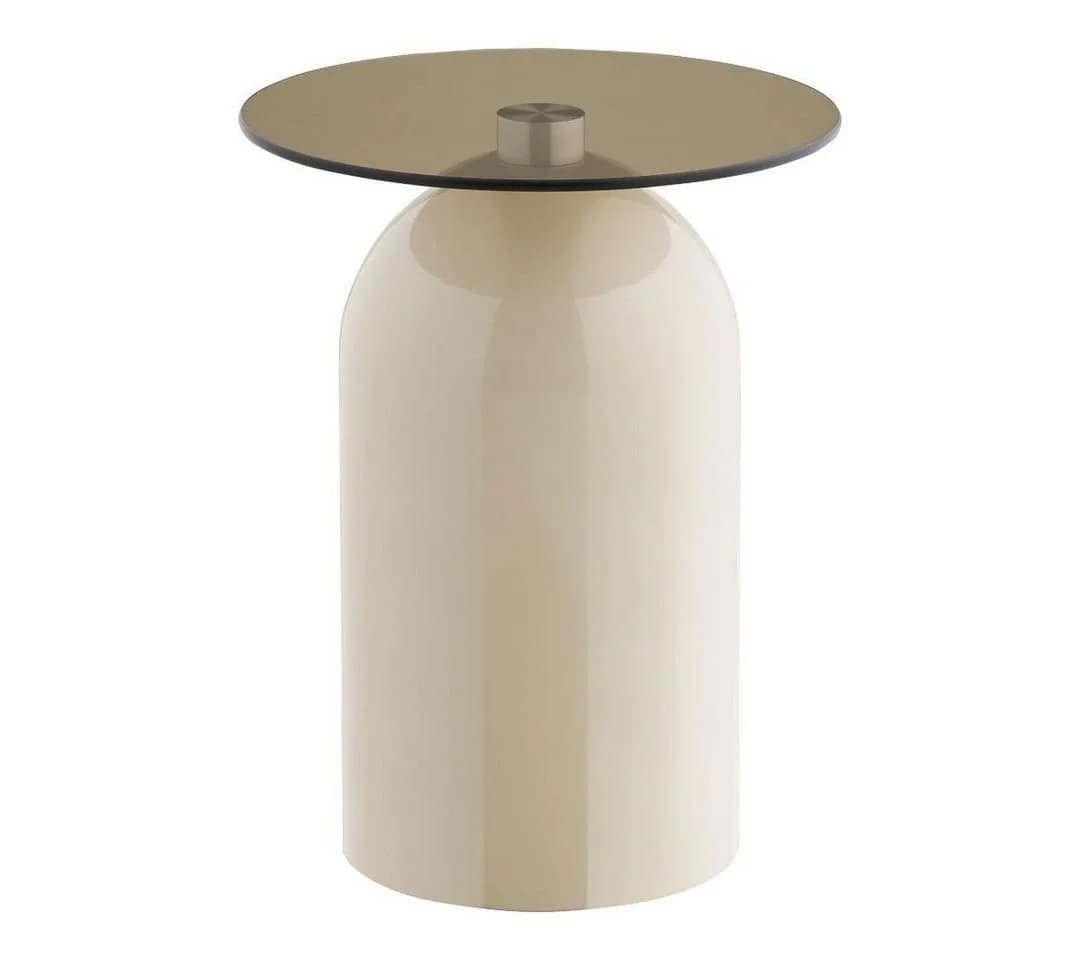 ebuy24 Couchtisch Solveig Eckbord Beige Grau Ø40cm - Bild 2