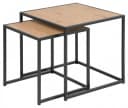 ACTONA GROUP Couchtisch Seaford Wildeiche-Optik Stahl 2-Teil-Set Bild 2