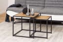 ACTONA GROUP Couchtisch Seaford Wildeiche-Optik Stahl 2-Teil-Set Bild 3