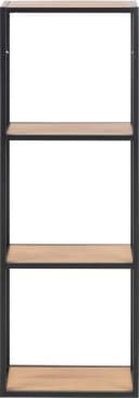 Mid.you Wandregal Schwarz Eiche 3 Fächer Holzwerkstoff Stahl Bild 1