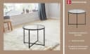 ACTONA GROUP Couchtisch Conrad Schwarz Glas Metall Skandi Bild 1