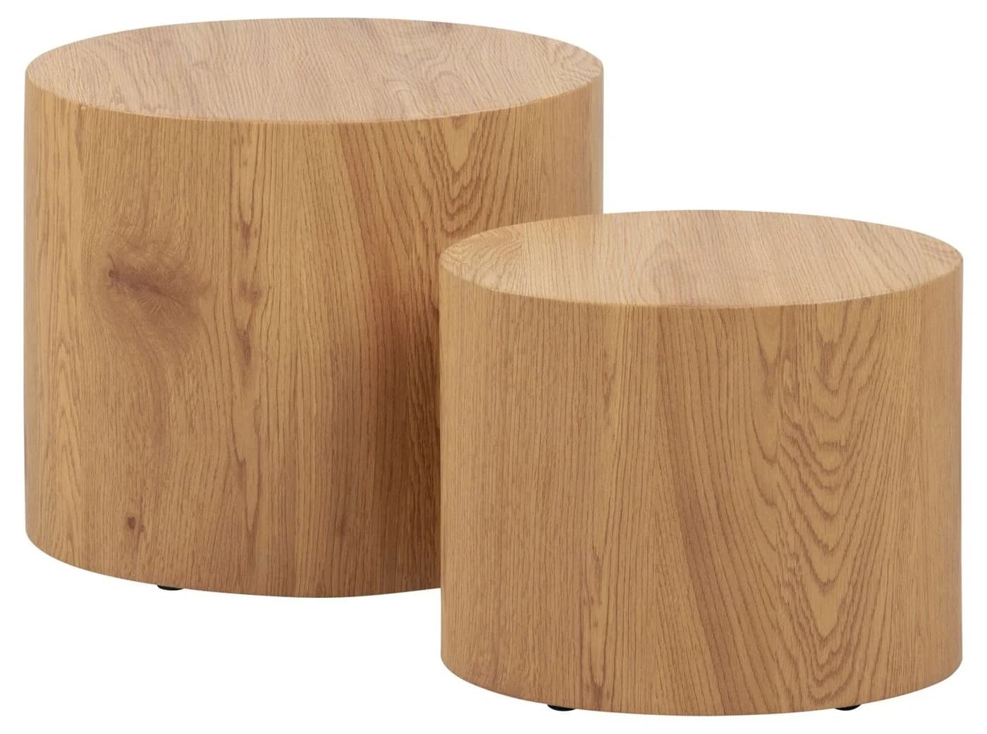 ACTONA GROUP Couchtisch-Set 2er Mice Skandi-Stil Braun
