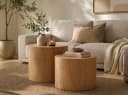 ACTONA GROUP Couchtisch-Set 2er Mice Skandi-Stil Braun Bild 2