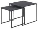 ACTONA GROUP Beistelltisch Infinity Set 3 Stück Schwarz Metall Bild 2