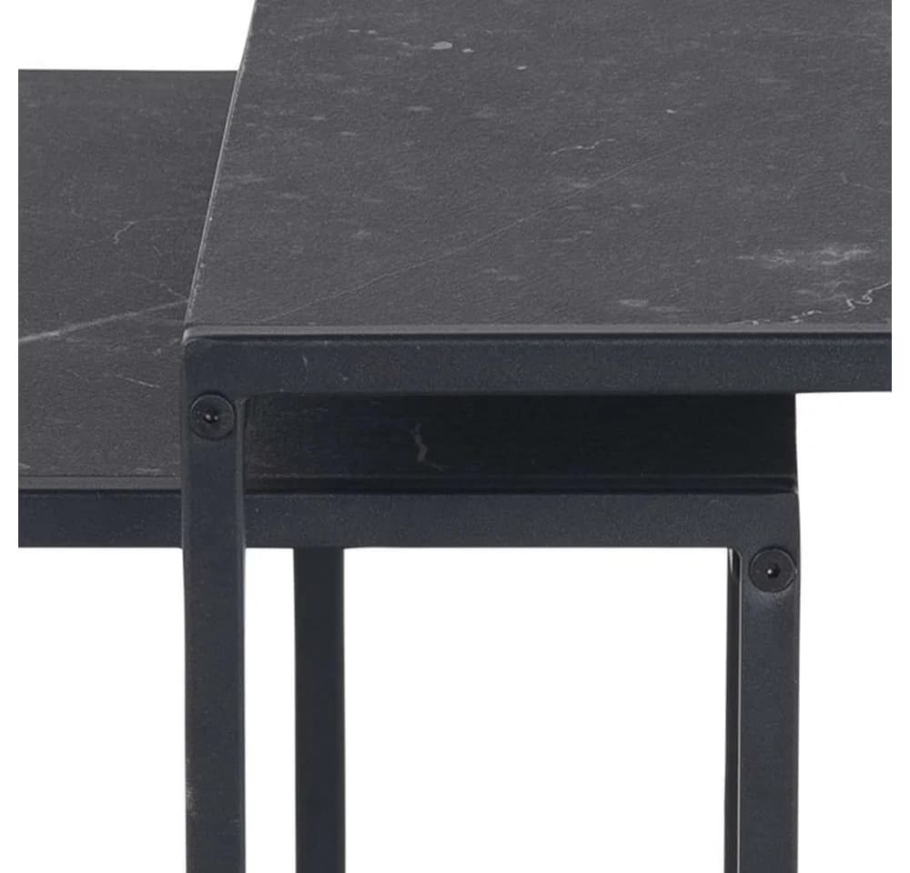 ACTONA GROUP Beistelltisch Infinity Set 3 Stück Schwarz Metall - Bild 4