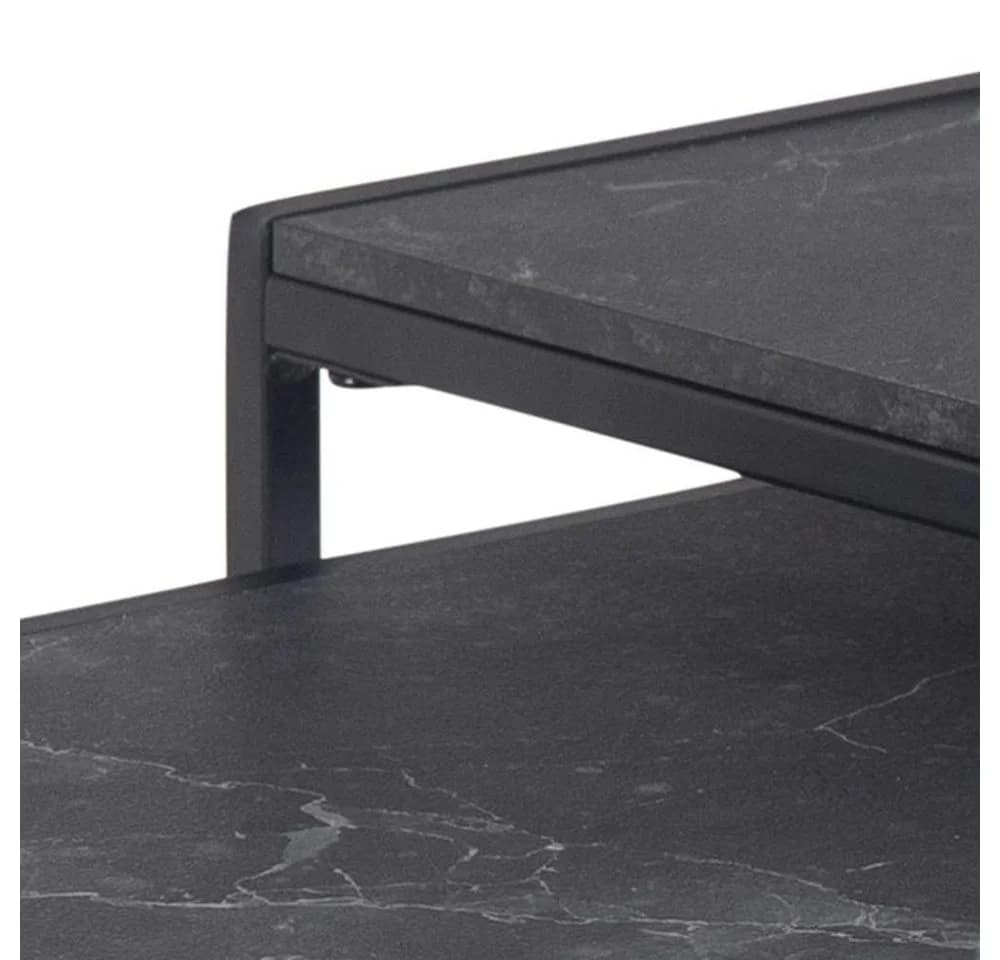 ACTONA GROUP Beistelltisch Infinity Set 3 Stück Schwarz Metall - Bild 5