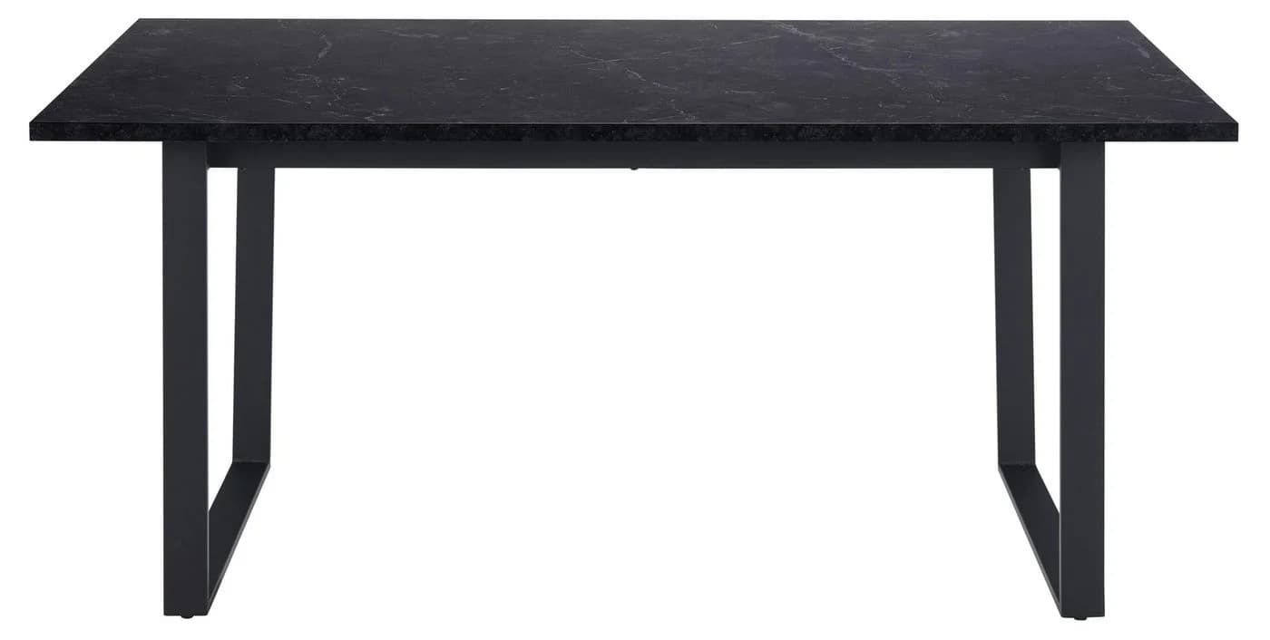ACTONA GROUP Esstisch Amble Schwarz Rechteckig MDF Metall