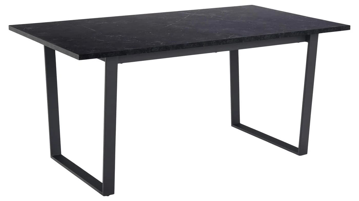 ACTONA GROUP Esstisch Amble Schwarz Rechteckig MDF Metall - Bild 2