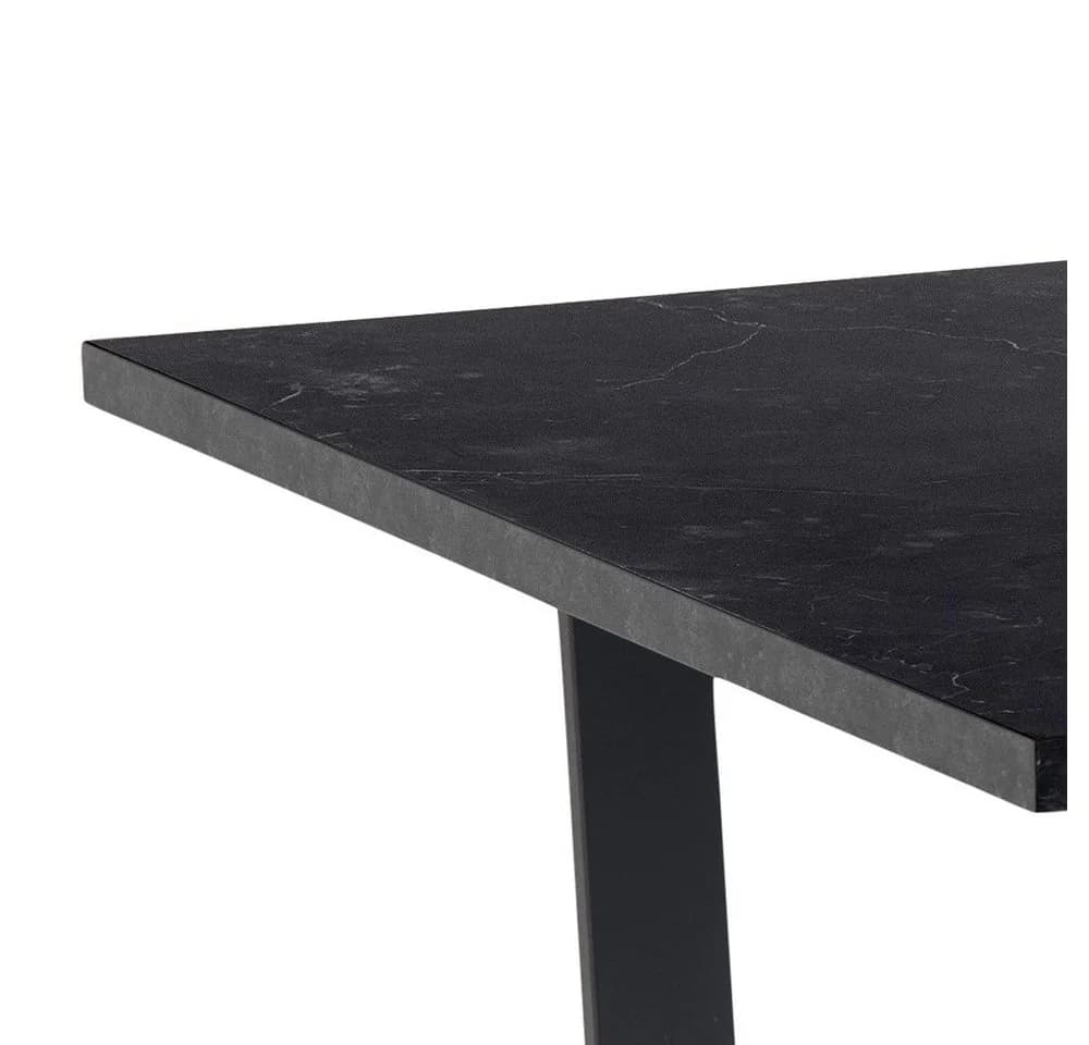 ACTONA GROUP Esstisch Amble Schwarz Rechteckig MDF Metall - Bild 3