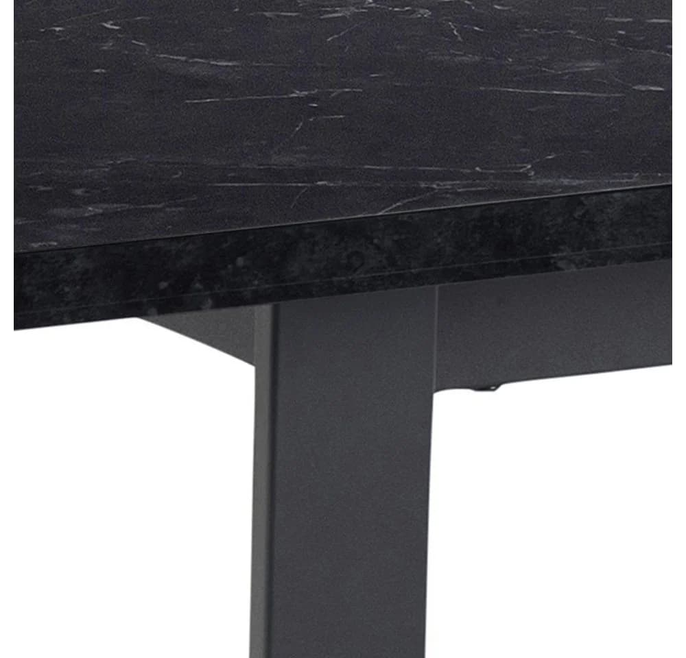 ACTONA GROUP Esstisch Amble Schwarz Rechteckig MDF Metall - Bild 5