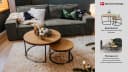 ACTONA GROUP Spiro Couchtisch Set 2-tlg. Schwarz/Beige Modern Skandinavisch Bild 3