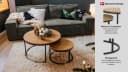 ACTONA GROUP Spiro Couchtisch Set 2-tlg. Schwarz/Beige Modern Skandinavisch Bild 4