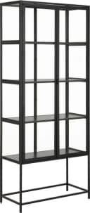 Glasvitrine ACTONA GROUP Schwarz Metallrahmen 4 Böden Bild 1