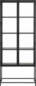 Glasvitrine ACTONA GROUP Schwarz Metallrahmen 4 Böden Bild 2