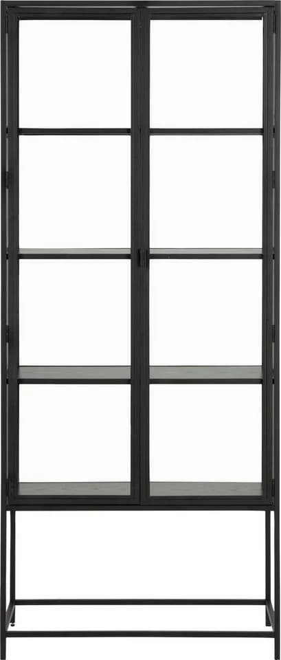 Glasvitrine ACTONA GROUP Schwarz Metallrahmen 4 Böden - Bild 2