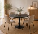 ACTONA GROUP Esstisch Ibiza Schwarz MDF Metallgestell Bild 4