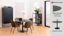 ACTONA GROUP Esstisch Ibiza Schwarz MDF Metallgestell Bild 5