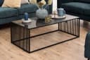 ACTONA GROUP Couchtisch Strington Schwarz Marmoroptik Glas Metall Bild 2