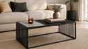 ACTONA GROUP Couchtisch Strington Schwarz Marmoroptik Glas Metall Bild 3