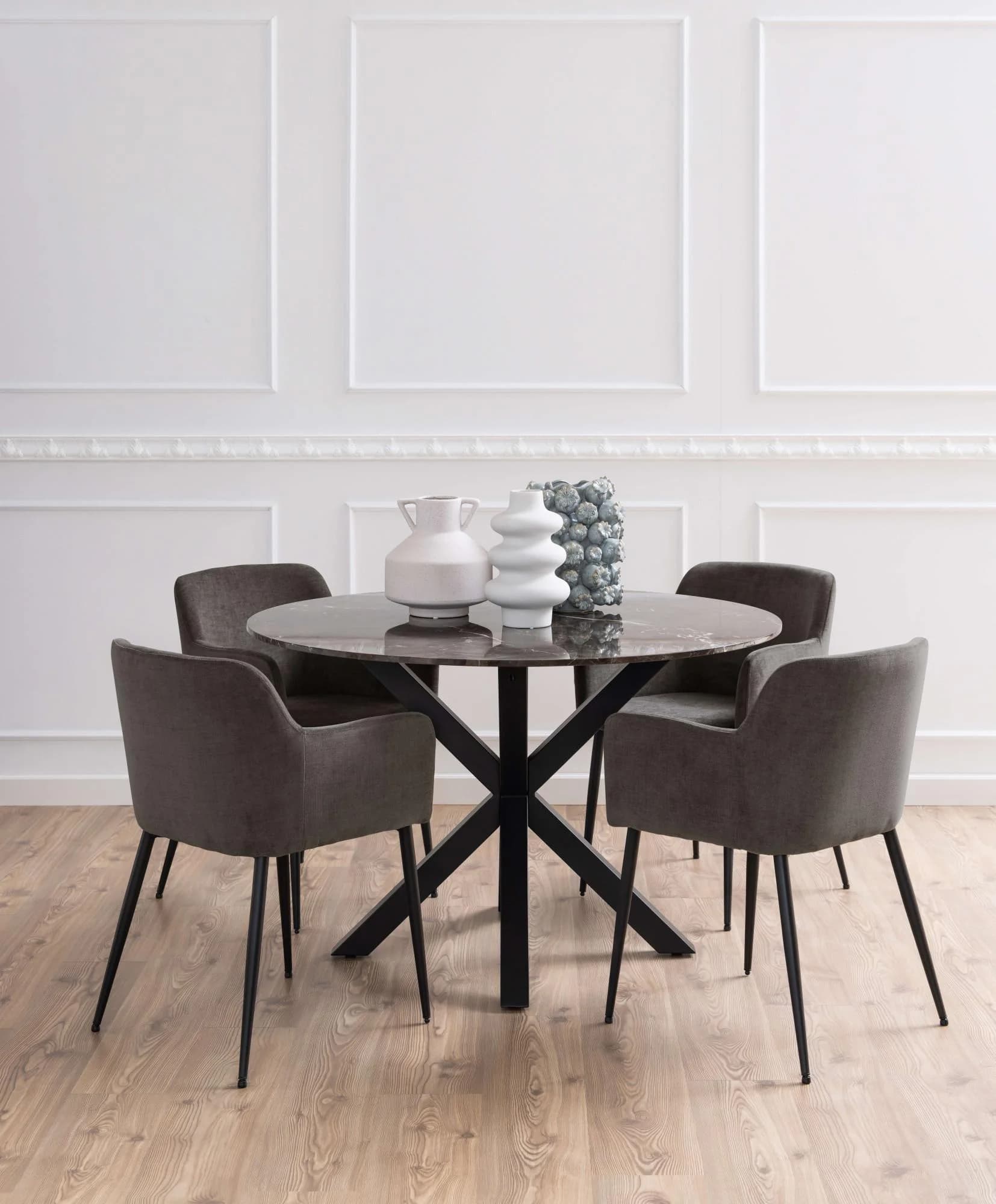 ACTONA GROUP Esstisch Heaven Rund Braun Marmor