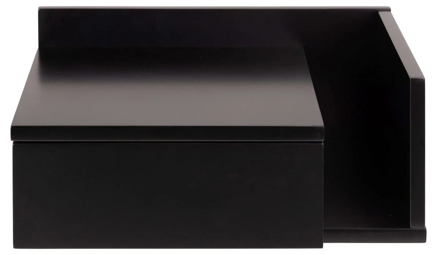 ACTONA GROUP Ashlan Wandmontierter Nachttisch Schwarz 1 Schublade - Bild 5