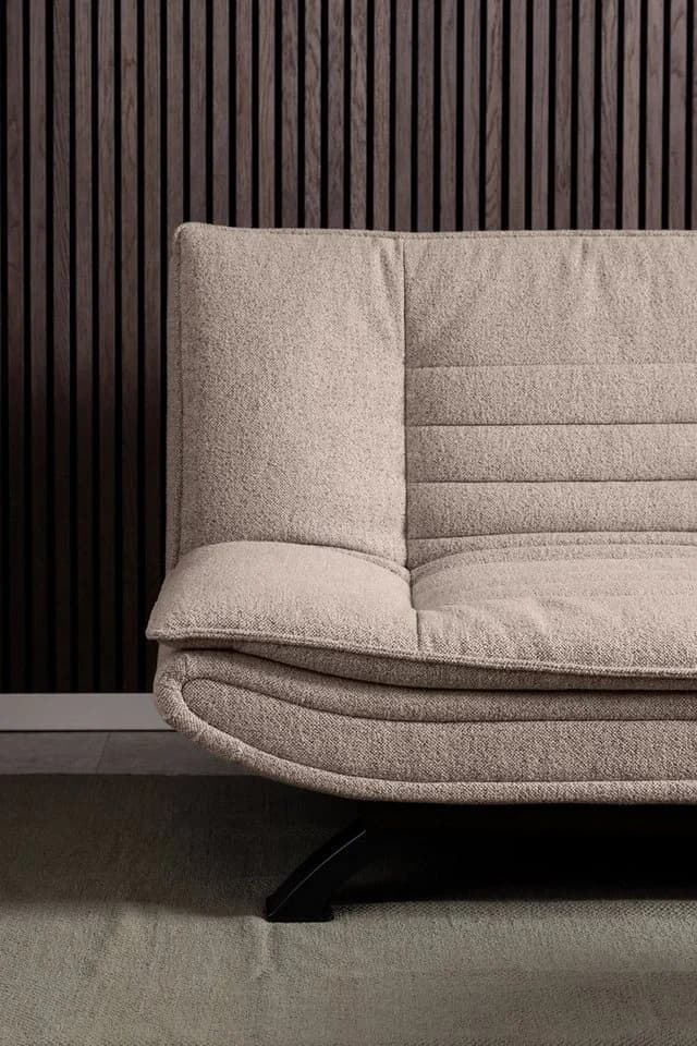 ACTONA GROUP Schlafsofa FAITH Beige Schwarz Webstoff