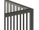 ACTONA GROUP Couchtisch Strington Beistelltisch, Ecktisch, schwarzer Marmoroptik, vertikalen Metalllamellen Bild 4