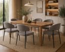 ACTONA GROUP Edina Esszimmerstuhl 2er-Set Skandinavisch Grau-Braun Bild 3
