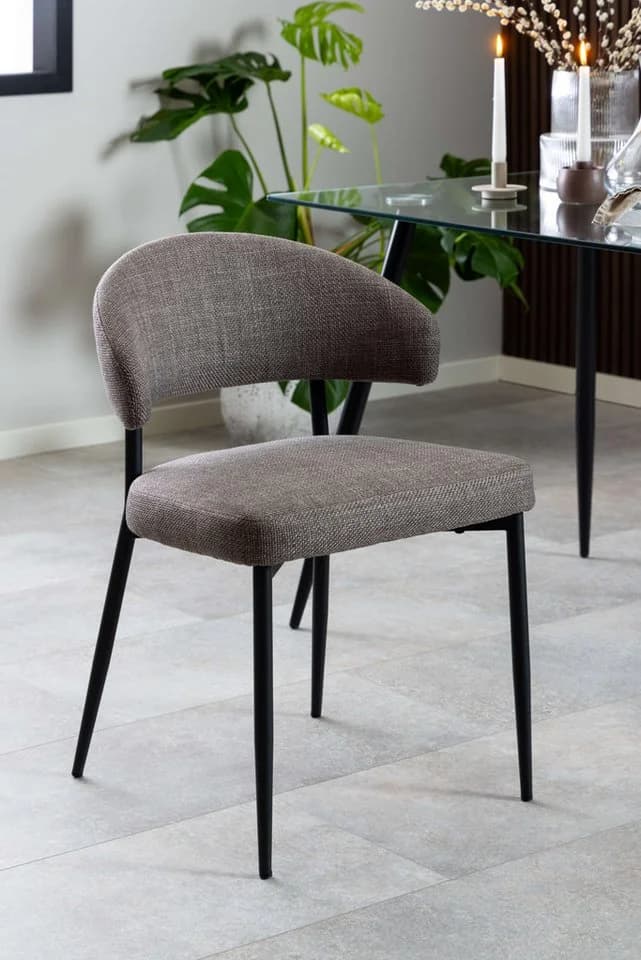 ACTONA GROUP Edina Esszimmerstuhl 2er-Set Skandinavisch Grau-Braun - Bild 5