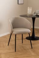ACTONA GROUP Armlehnstuhl Beige 2er-Set mit Stahlgestell Bild 1