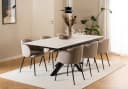 ACTONA GROUP Armlehnstuhl Beige 2er-Set mit Stahlgestell Bild 4