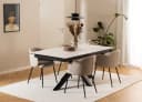 ACTONA GROUP Armlehnstuhl Beige 2er-Set mit Stahlgestell Bild 5
