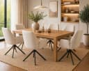 ACTONA GROUP Glenda Esszimmerstuhl Beige Drehbar Armlehne Bild 4