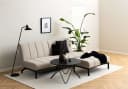 ACTONA GROUP Wyre Couchtisch Schwarz Runder Marmor-Look Bild 2