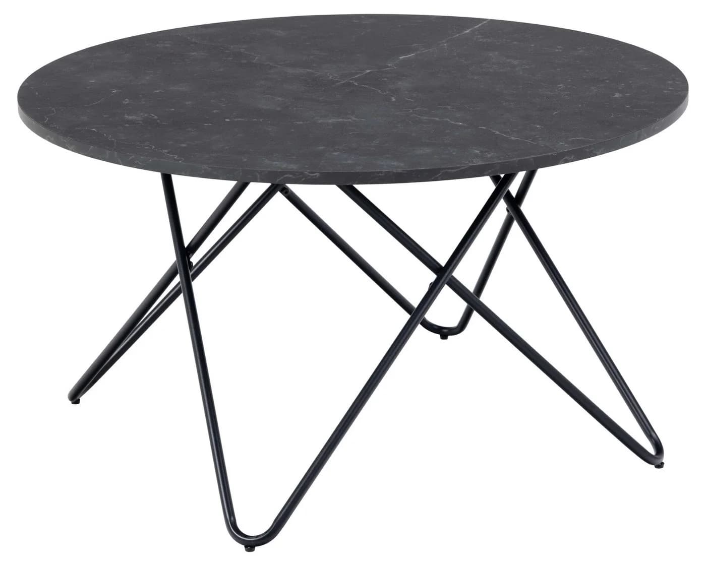 ACTONA GROUP Wyre Couchtisch Schwarz Runder Marmor-Look - Bild 3