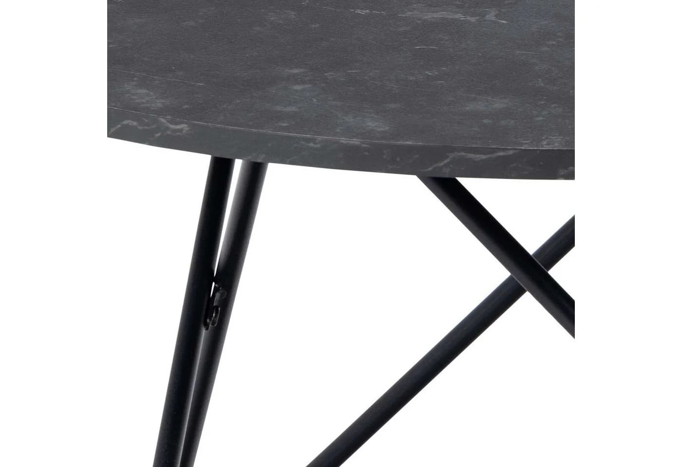 ACTONA GROUP Wyre Couchtisch Schwarz Runder Marmor-Look - Bild 4